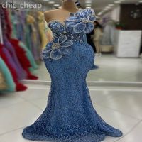2024 Aso Ebi Sheer Neck Mermaid Prom Dress Sequined Beaded C...