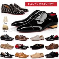 Designer Luxury Mens Dress Shoes Christan Red Loafers Sneake...