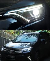 Head Light for Toyota RAV4 LED Daytime Running Headlight 2017-2018 DRL Turn Signal Dual Beam Lamp Lens Car Styling