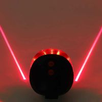 Other Lighting Accessories Cycling Mountain Bike Safety Warning Light Bicycle Laser Taillight 5 Led Parallel Line Laser Taillight Night Riding YQ240205