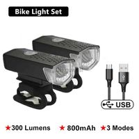 Other Lighting Accessories USB Rechargeable Bike Light Waterproof Bicycle Front Rear Cycling Safety Warning Farol Para Accesorios Bicicleta YQ240205