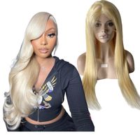 Indian Virgin Human Hair Silky Straight #613 Color 150% Density Big Sale Full Lace Wig for Black Woman