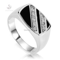 Eulonvan Vintage Male Finger 925 Sterling Silver Rings For Men Black Resin Jewelry Accessories Drop S3777 Size 6 13 240125