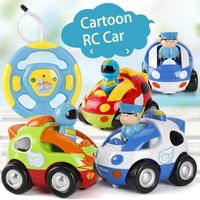 Cartoon Remote Control car With Sound and Light Baby RC Cute Car Toys Electric RC Vehicles Toys For Children Gifts 240201
