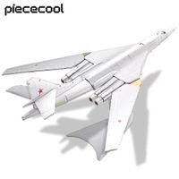 Piececool 3D Metal Puzzles 1 200 Tu-160 Bomber Aircraft Assembly Model Kits Jigsaw DIY Toys for Adult Christmas Gifts Jigsaw Set 240131