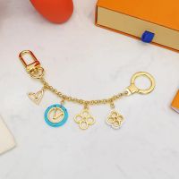 3 Colors Keychain Luxury Designer Gold Ring Key Buckle Classic Letter Flower Round Pendant Stylish High Quality Keychains Keys Ornaments