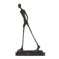Walking Man Statue Bronze by Giacometti Replica Abstract Skeleton Sculpture Vintage Collection Art Home Decor 210329284Y