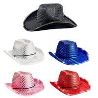 Glowing LED Cowboy Hats Dance Party Decorate Neon Light CowG...