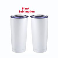 Blank sublimation Food Grade 304 Stainless Steel vacuum insulated 20oz stemless car travel coffee tumblers mugs with lid and straw for Keeping Hot and Cool