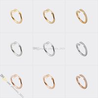 Jewelry Designer for Women Designer Ring Nail Ring Titanium Steel Rings Gold-Plated Never Fading Non-Allergic,Gold,Silver,Rose Gold, Store/21621802