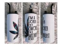 15oz 20oz Sublimation Straight skinny tumbler with Smoking Lid Tumbler Blank White Stainless Steel Coffee Cup Insulated Vacuum Water Bottle