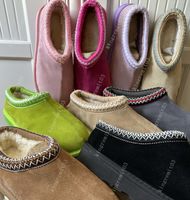 Designer Cotton Slippers australia boots Platform Fur Slippers Women Tazz Slides Classic Warm Mini Boot Winter Furry Slipper Men Wool Scuffs