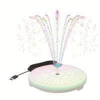Solar Water Pump Fountain Light Led Colorful Rgb Remote Control Pond Pool Floating Lamp for Home Garden Landscape Decorative
