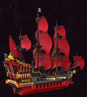 Pirate Ship Building Brick Ship Model kit Pearl Caribbean Bu...