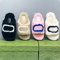 Wool Womens Slide Sandal Designer Slide Indoor Fur Home Plat...