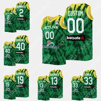 2023 Lithuania fiba world cup Basketball jersey Arnas Butkevicius Margiris Normantas men away Marius Grigonis green men women youth XS-4XL