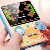 New Portable Game Players 666 In 1 Retro Video Game Console Handheld Portable Color Game Player TV Consola AV Output Two Players With Mobile Phone Charging Function