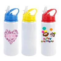 Portable 600ml Sippy Cups DIY Sublimation Blanks 20oz Water ...