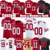 Deebo Samuel Brock Purdy George Kittle Custom Football Jersey Fred Warner Nick Bosa Christian McCaffrey Trey Lance Talanoa Hufanga Brandon Aiyuk Trent Williams