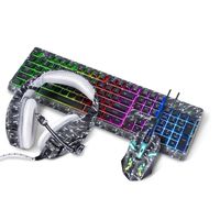 TZ3002 Kit Gaming Keyboard Mouse Headset Combos RGB Ergonomic 3 Pcs Game Set For Computer Gaming Gift Set