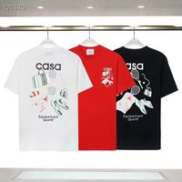 Red White Black Short Sleeve Men Women 1 Summer Tees Casual Loose Tops Fashion Letter Printed Pattern T-shirts