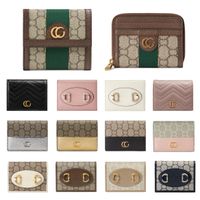 Luxury Marmont Wallets Genuine Leather five card holders Coin purses wristlets With box Fashion Designer men keychain case Women Wallet handbags gift classic bags