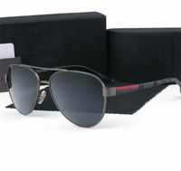 New luxury Oval sunglasses for men designer summer shades polarized eyeglasses black vintage oversized sun glasses of women male sunglass with box