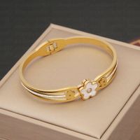 Bangle Designer Bracelet Jewelry Designer for Women Classic Titanium Steel Enamel Bangle Gold-Plated Never Fading Non-Allergic Gold Bracelet; Store