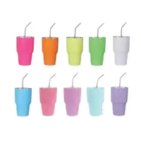 3oz Sublimation Shot Glass Blank Tumblers With Straw Stainless Steel Water Bottles Double Wall Insulated Cups Mugs ups