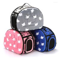 Dog Car Seat Covers Soft-sided Travel Pet Bag Cat Flower Carriers Bags Breathable Pink Folding Small Outdoor Shoulder Cats Carrying