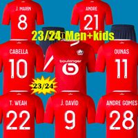 LOSC Lille 2023 2024 soccer jerseys CABELLA J DAVID YAZICI OUNAS football shirt 23 24 Lille Olympique M.BAYO maillot Adult Kids Kit 25690 ZHEGROVA Equipment