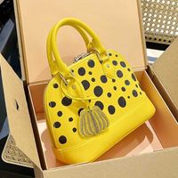 Polka Dot Shell Bag Leather Shoulder Bags Women Seashell Bag...