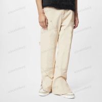 xinxinbuy Men women designer pant Denim emboss letter jacquard fabric Jeans Spring summer cotton Casual pants letter khaki Grey apricot black S-2XL