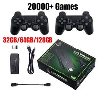 M8 HD Video Game Console 2.4G Double Wireless Wired Controller Game Stick 4K 10000 20000 Games 32GB 64GB 128GB Retro Games For PS1 GBA Y3 Lite Vs GD10 Pro