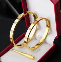 Screwdriver bracelet love bangle designer bracelet Fashion Unisex Cuff Bracelets 316L Stainless Steel Plated 18K Gold Jewelry Party Mens Womens Luxury Bracelet