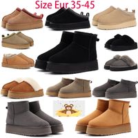 Ultra Mini Platform Boot Designer Woman Winter Ankle Australia Snow Boots Thick Bottom Real Leather Warm Fluffy Booties With Fur size 35-44