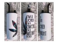 15oz 20oz Sublimation Straight skinny tumbler with Smoking Lid Sub Hookah Tumbler Blank White Stainless Steel Coffee Insulated Vacuum Water Bottle