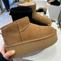 Ultra Mini Platform Boot Designer Woman Winter Ankle Australia Snow Boots Thick Bottom Real Leather Warm Fluffy Booties With Fur 1ugglie-05 668ess
