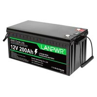 Energy Storage Battery Lanpwr 12V 200Ah Lifepo4 Lithium Pack Backup Power 2560Wh 4000Add Deep Cycles Built-In 100A Bms 46.29Lb Light W Dhq7B