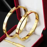 Designer Bracelet Designer Jewelry gold bracelet bangle luxe fashion stainless steel silver rose cuff lock 4CZ diamond for womens woman mens man party gift bangles