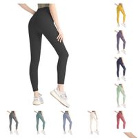 Yoga Outfit Ll 2023 Lu Align Leggings Women Shorts Cropped Pants Outfits Lady Sports Ladies Exercise Fitness Wear Girls Running Gym Sl Dhztu