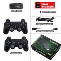 M8 Video Game Console 2.4G Double Wireless Controller Game Stick 4K 10000 Games 64GB Retro Games