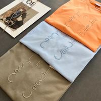 Embroidery Designer Luxury Men' s T Shirts 100% Cotton C...