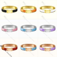Designer Bracelet Jewelry Designer for Women Classic Titanium Steel Enamel Bangle Gold-Plated Never Fading Non-Allergic, Gold/Silver/Rose, Store/21621802