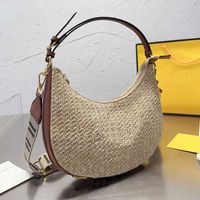 New designer bag FLetter crossbody bag handbag ladies Straw ...