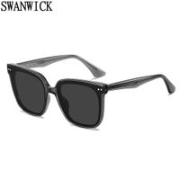 Sunglasses nwick big frame tr90 glasses square acetate polarized sunglasses women UV400 black gray accessories dropshipping 2022 male G230223