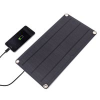 10W12V monocrystalline silicon semi flexible solar charging panel outdoor waterproof portable charger dual USB+DC output mobile phone camera car charger