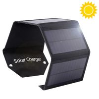 8W-10W-12W 5V Single USB Output Solar Folding Bag Outdoor Hiking Camping Mobile Phone Solar Charger Portable Polycrystalline Silicon Black Camo Color