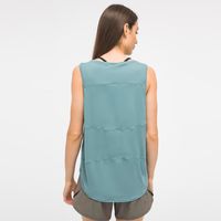 L099 Bum-Covering Length Shirts Women Yoga Sleeveless Shirt Super Soft Undershirt Summer Sports Tops Fitness Vest Relaxed Fit Sweatshirts Tee for On the Go