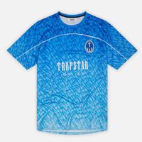 Blue Trapstar Monogram Football T Shirt Men Women Embroidery T-shirt Number 22 Sports Short Sleeve Top Tees